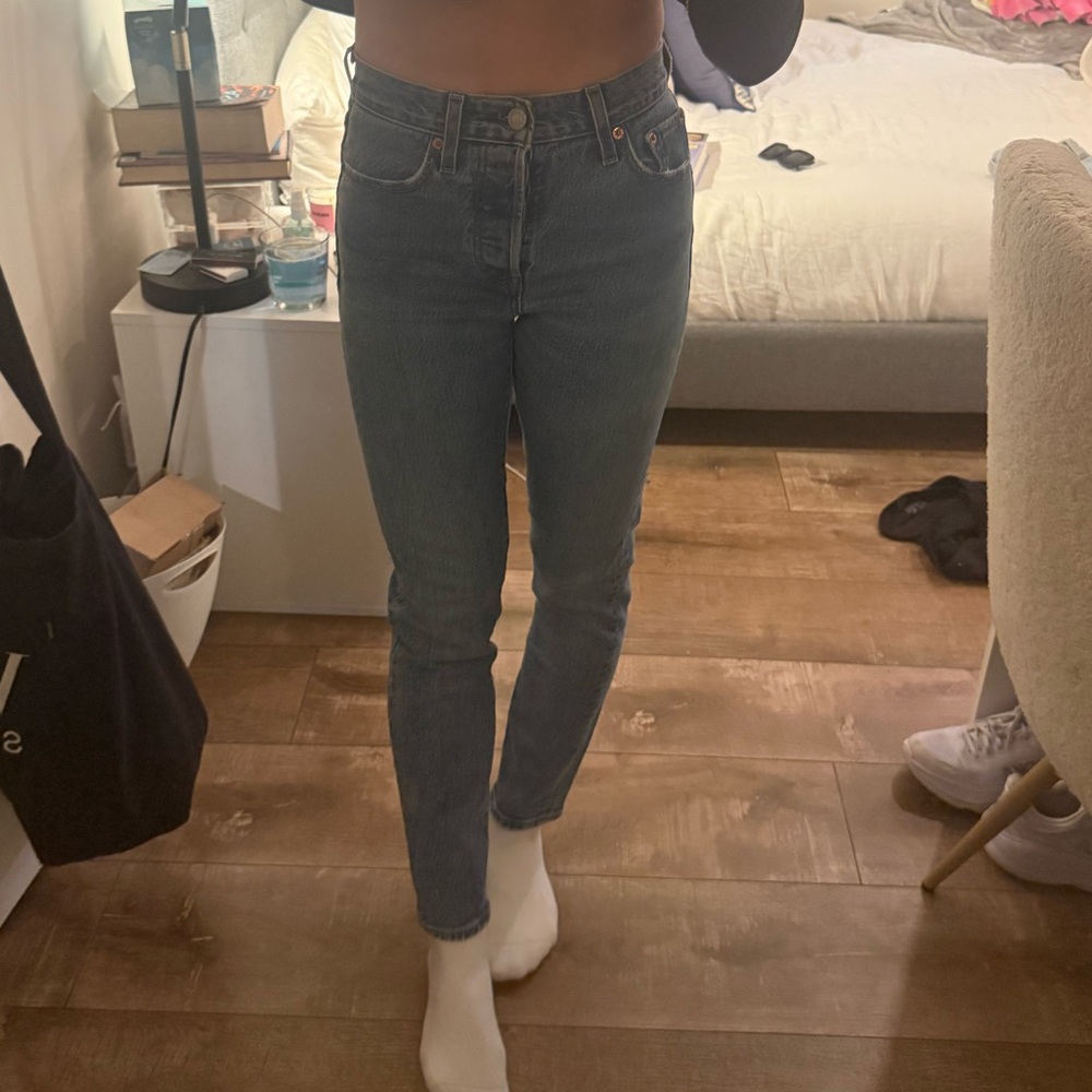 Levi's Blue Wedgie Fit High-Waisted Jeans